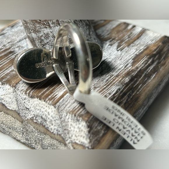 NWT Allen Lee Navajo Handmade SS Sonoran Gold Turquoise - Picture 3 of 10